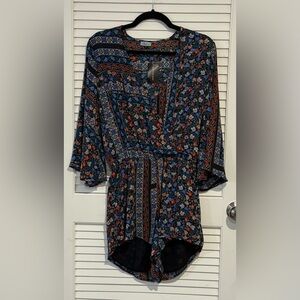 Abbeline Multicolor Floral Patterned Romper